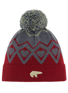 Czapka zimowa Eisbar Ziggy OS Pompon - multicolored / grey / red