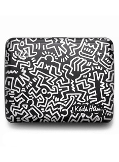 Portfel RFID na karty Ogon Design Smart Case V2 Large - Keith Haring white