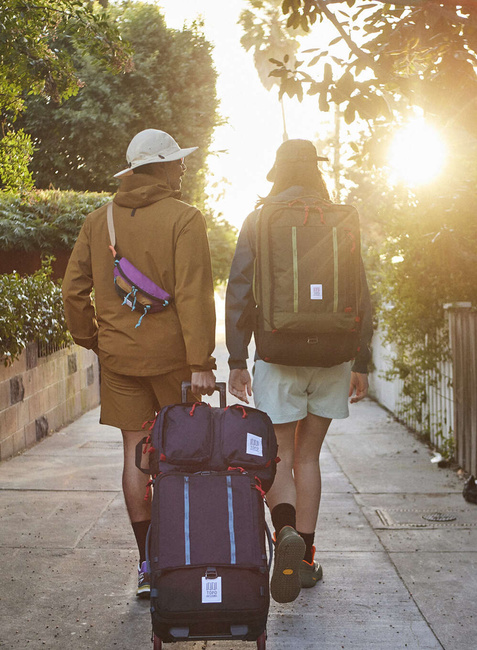 Torba / plecak na kółkach Topo Designs Global Travel Bag Roller - stone blue / forest