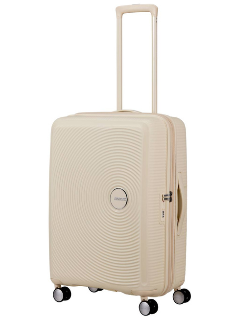 Walizka średnia American Tourister Soundbox EXP - coconut sand