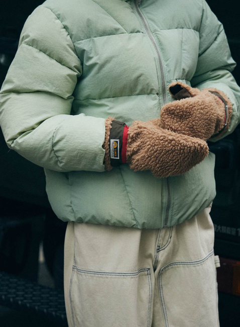 Rękawiczki zimowe Elmer Teddy Mittens - beige / wine