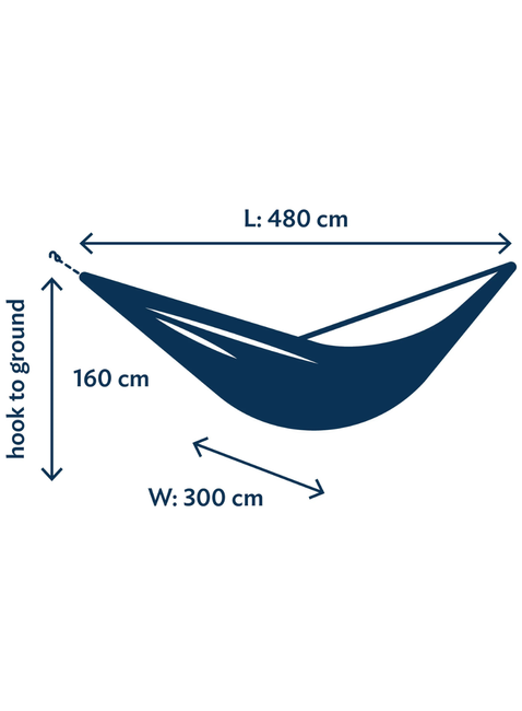 Zestaw z hamakiem Ticket To The Moon Honeymoon Set - royal blue / turquoise