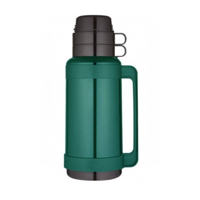 Szklany termos z dwoma kubkami 1 l Thermos Traditional - green