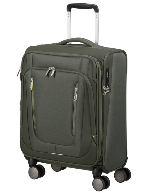 Walizka kabinowa American Tourister Wanderlite Spinner S EXP - dark khaki