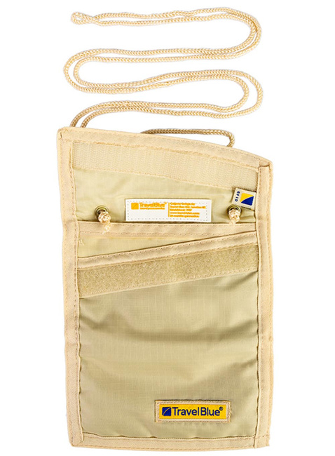 Portfel na szyję Travel Blue RFID Blocking Slimline Neck Wallet - beige