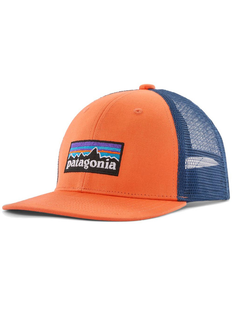 Dziecięca czapka z daszkiem Patagonia Kid's Trucker Hat - P-6 logo / orange peel