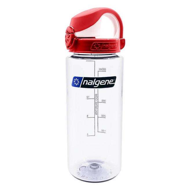 Bidon wielorazowy na wodę Nalgene On The Fly 591 ml - clear / red