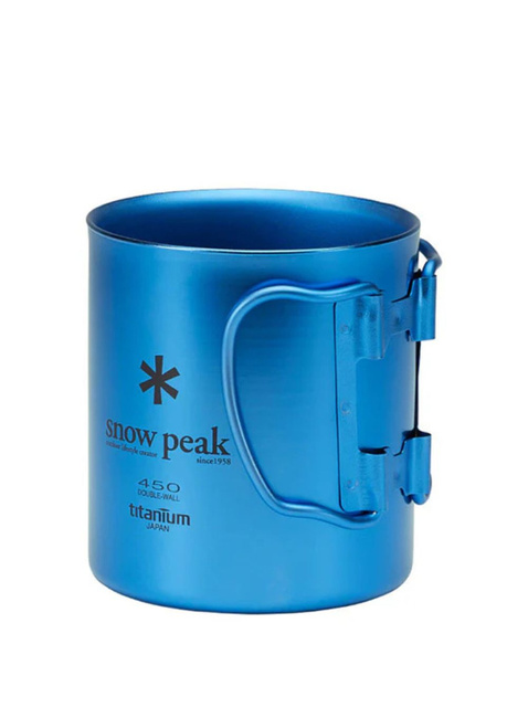 Kubek tytanowy izolowany Snow Peak Ti-Double 450 Anodized Mug - blue