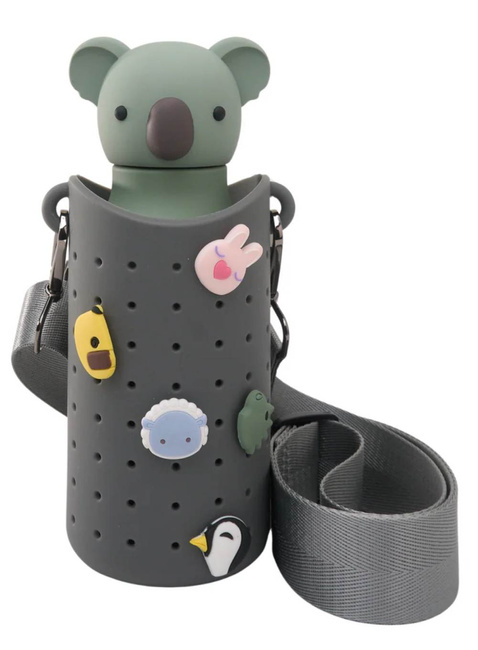 Etui na butelkę z paskiem Asobu Bestie Sling - smoke