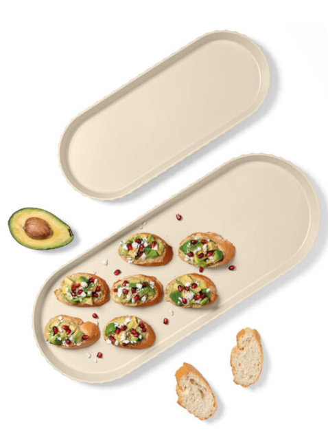 Taca owalna do serwowania Blim+ Minerava M - brown sugar