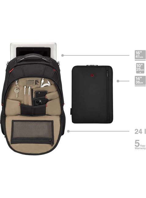 Plecak na laptopa Wenger Carbon Pro Compact - black