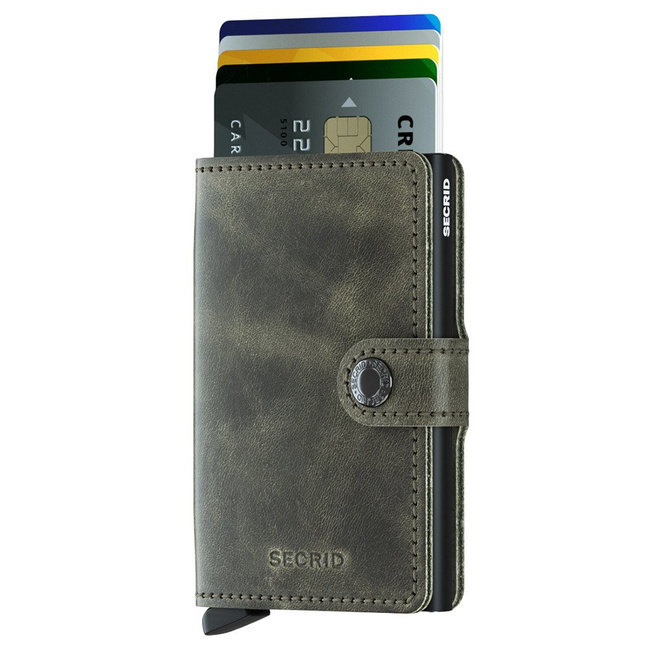 Secrid portfel mały Miniwallet Vintage - olive / black