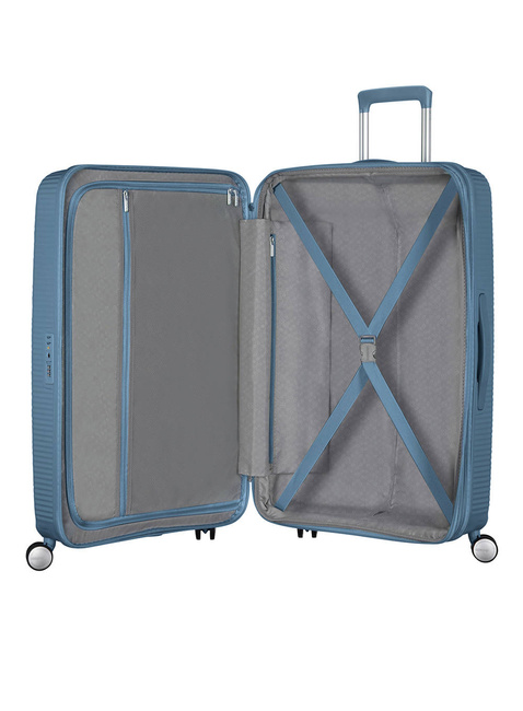 Walizka duża poszerzana American Tourister Soundbox - stone blue