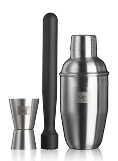 Zestaw z shakerem do koktajli Vacu Vin Cocktail Set - 3 elementy