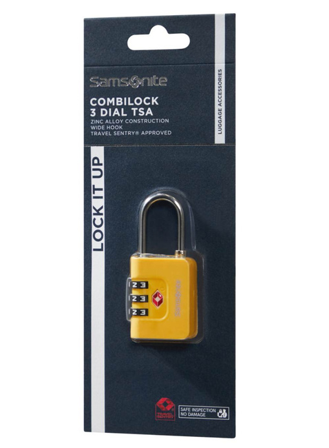 Kłódka do walizki Samsonite Ta Revolution Combilock 3 Dial TSA - yellow