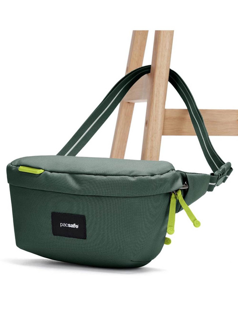 Torba biodrowa antykradzieżowa Pacsafe Go Sling - spruce green
