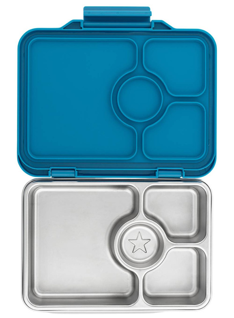 Lunchbox 4-komorowy Yumbox Pret ze stalową tacą - normandy blue