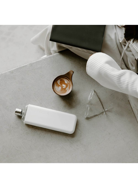 Wielorazowa butelka na wodę Memobottle Original Slim 450 ml - cool grey