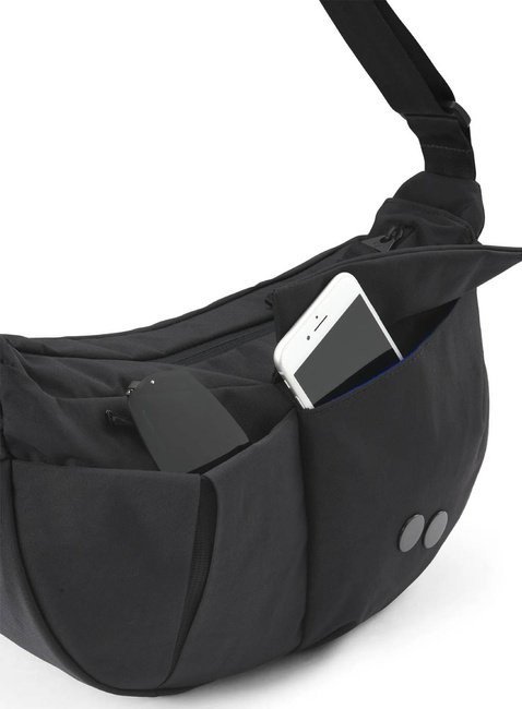 Torba na ramię Pinqponq Krumm Medium - crinkle black