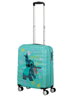 Walizka kabinowa American Tourister Wavebreaker Disney - Stitch flower