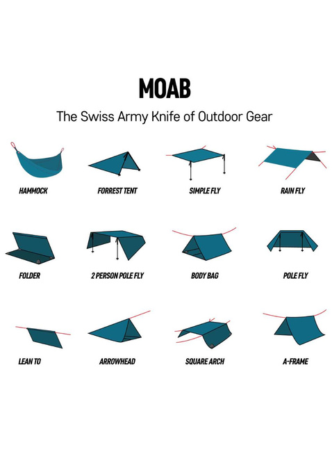 Wielofunkcyjny baldachim / hamak Grand Trunk Moab All-In-One Shelter Hammock - green