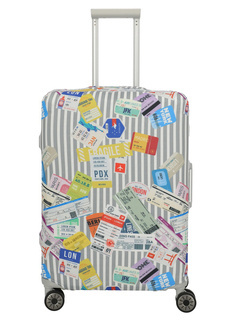 Pokrowiec na średnią walizkę Travelite - multicolour 'tickets'