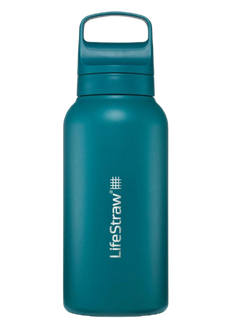 Butelka termiczna z filtrem LifeStraw Go Steel 1 l - laguna teal