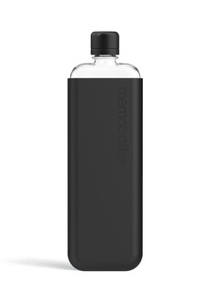 Wielorazowa butelka na wodę Memobottle Original Slim 450 ml - black ink