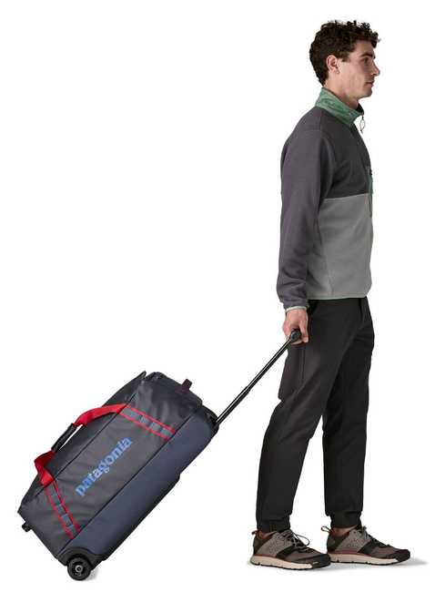 Torba podróżna Patagonia Black Hole Matte Wheeled Duffel 70 l - smolder blue / amanita red