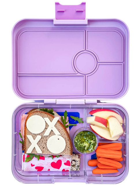 Lunchbox pojemnik na śniadanie XL Yumbox Tapas 4 - Seville purple / rainbow