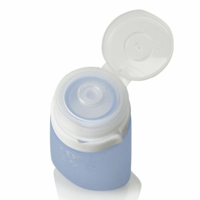 Podróżna silikonowa butelka na płyny Humangear GoToob+ L - blue