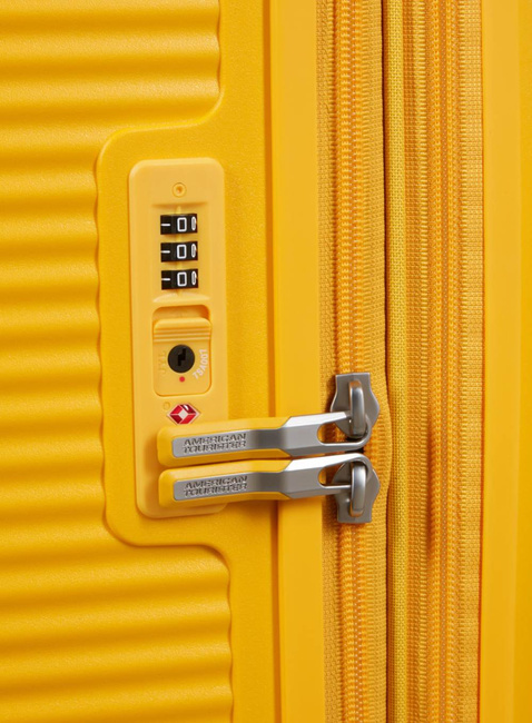 Walizka duża XL American Tourister SoundBox EXP - golden yellow