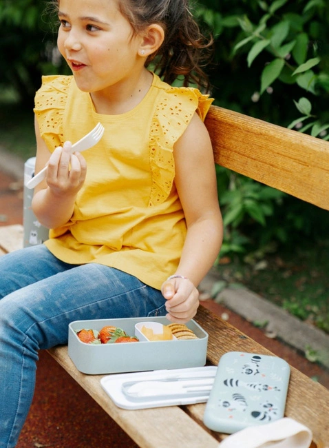 Lunchbox dziecięcy do szkoły Monbento MB Foodie -  green / raccoon
