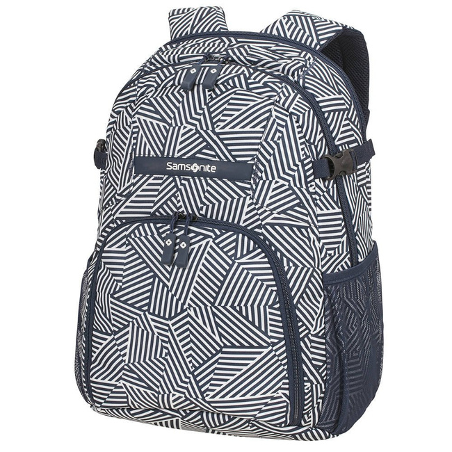 Plecak miejski Samsonite Rewind Backpack M - navy blue stripes