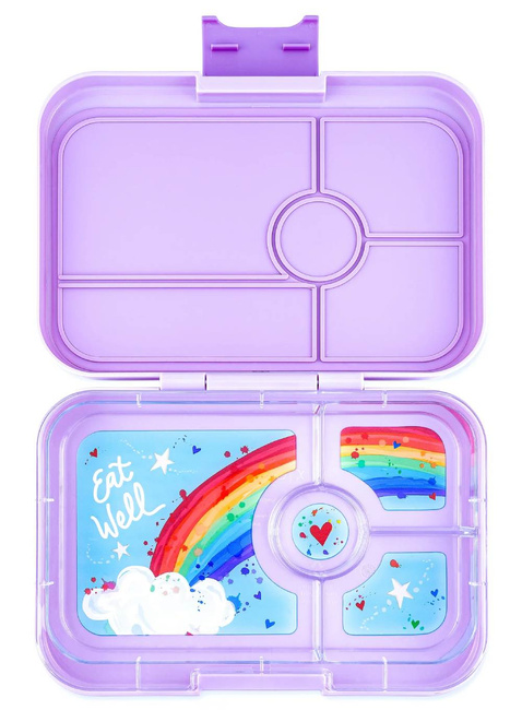 Lunchbox pojemnik na śniadanie XL Yumbox Tapas 4 - Seville purple / rainbow