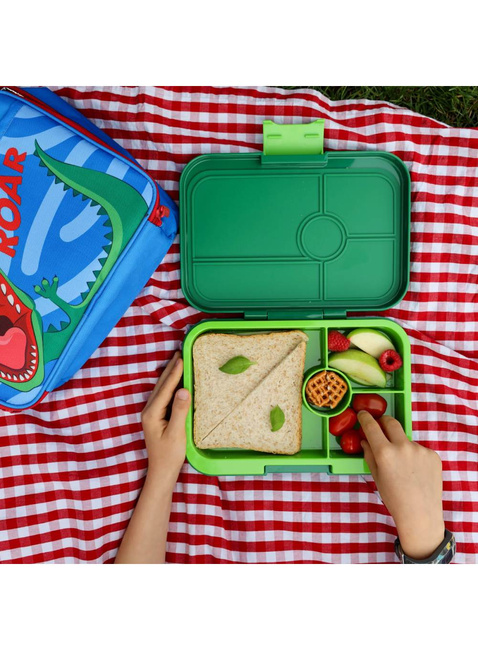 Lunchbox pojemnik na śniadanie XL Yumbox Tapas 4 - palm green / lime