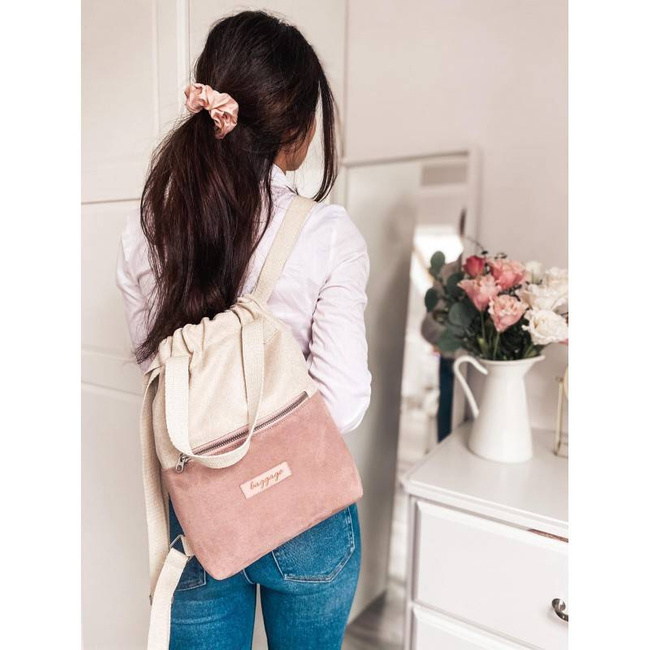 Plecak damski Baggage ELLA - pudrowy róż