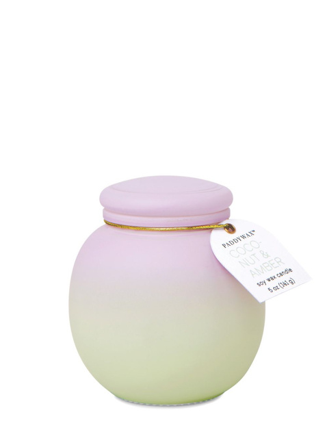 Świeca zapachowa szklana Paddywax Orb 141 g Coconut & Amber - pink / green