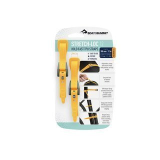 Dwa paski mocujących Sea To Summit Stretch-Loc TPU Straps 12 - yellow