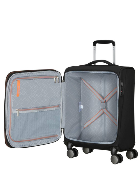 Walizka kabinowa American Tourister Wanderlite Spinner S EXP - shadow black