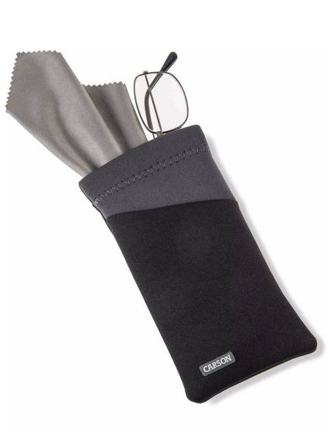 Etui na okulary ze ściereczką Carson Eyeglass Pouch - charcoal