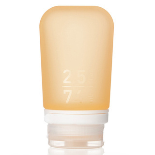 Podróżna silikonowa butelka do samolotu Humangear GoToob+ M - orange