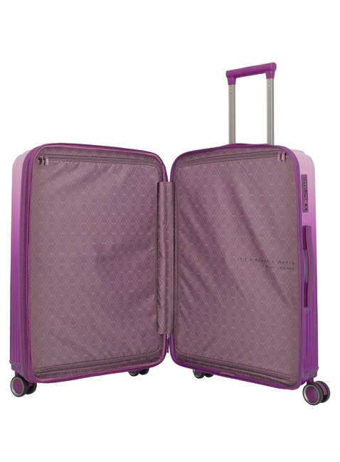 Walizka średnia poszerzana Travelite Lascana - purple degrade