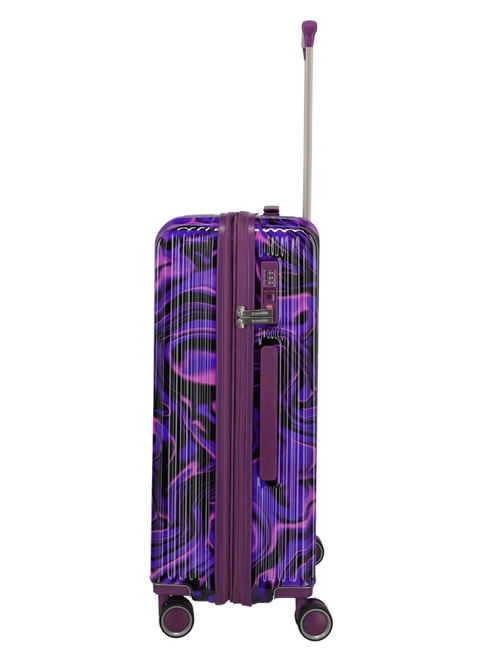 Walizka średnia poszerzana Travelite Lascana - purple swirl