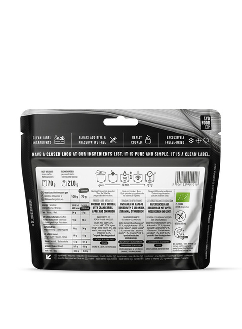 Owsianka liofilizowana LyoFood Apple & Cinnamon Porridge 70/210 g