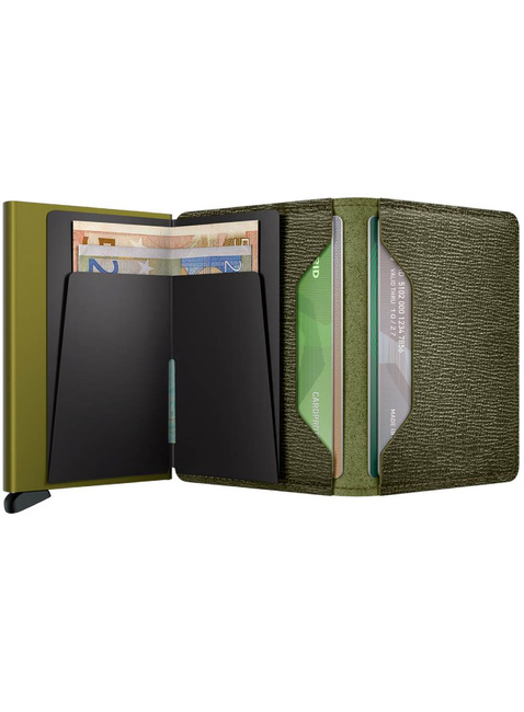 Mały portfel RFID Secrid Crisple Slimwallet - kelp