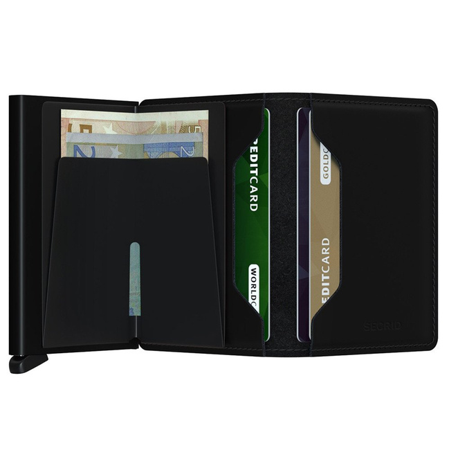 Portfel ochrona RFID Secrid  Slimwallet Matte - black