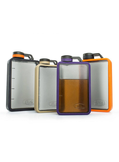 Płaska butelka piersiówka GSI Outdoors Boulder 6 Flask - sand