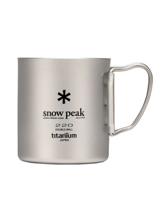 Kubek tytanowy izolowany Snow Peak Ti -Double 220 Mug - silver