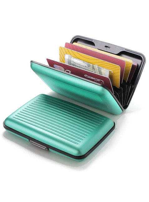 Portfel aluminiowy Ogon Design Stockholm Card Case Premium V3 - turquoise